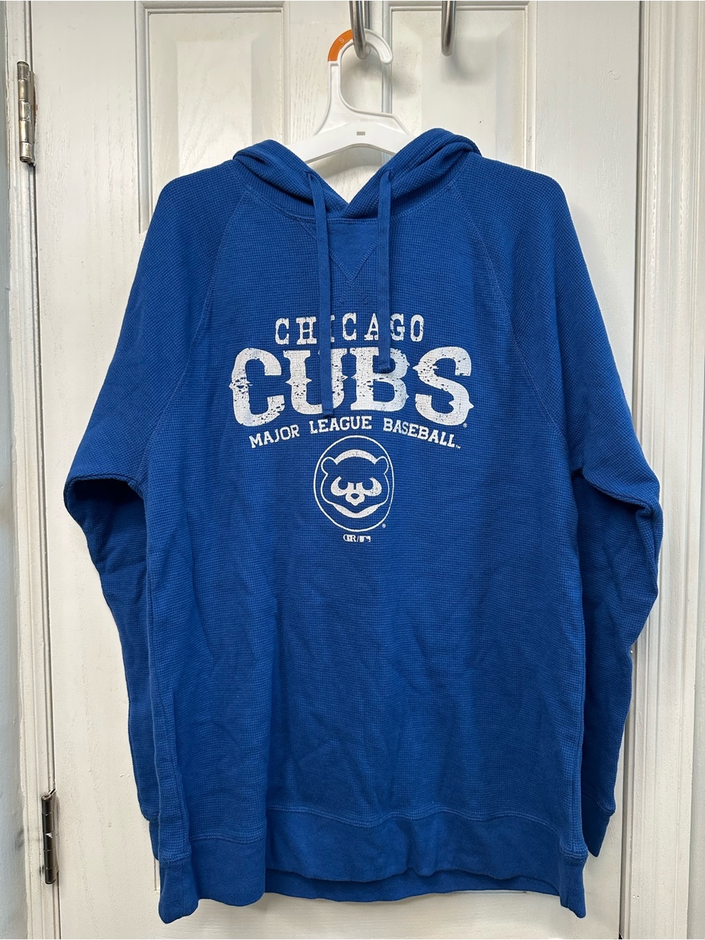 MLB Chicago Cubs Blue Crewneck Hoodie with White Logo
